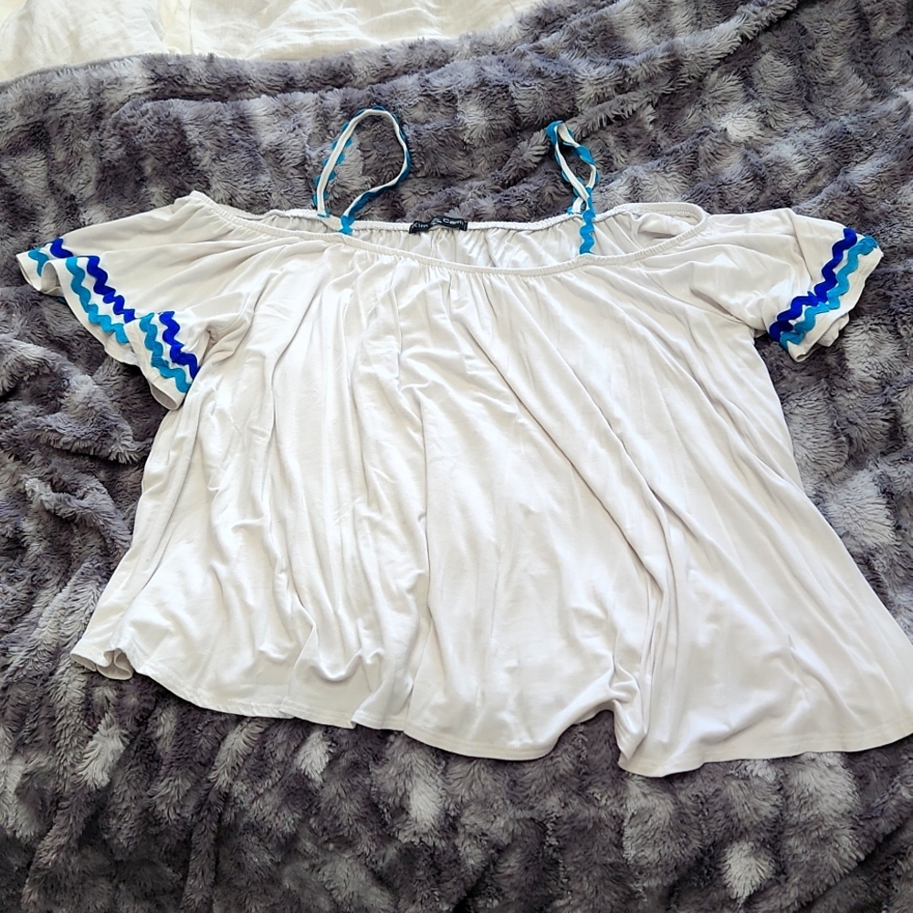 White flowy shirt